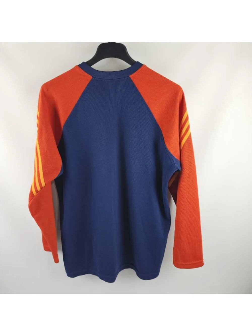 adidas Vintage Spain National Team Training Mens Top L Navy Red Jersey 3 Stripes